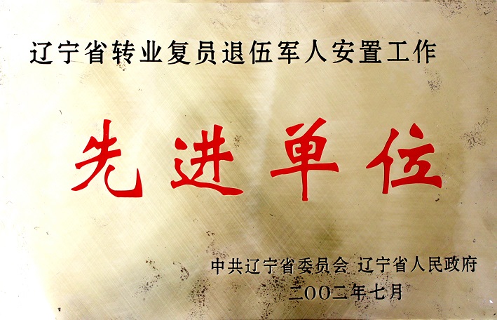 10（2002年遼寧省轉(zhuǎn)業(yè)復(fù)員退伍軍人安置工作先進單位）